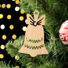 Елочная игрушка «Колокольчик» 8?9 см (комплект 5 шт) - фото 57982781