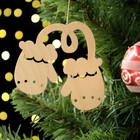 Игрушка на ёлку "Варежки" 8х9 см (комплект 3 шт) - фото 41593915