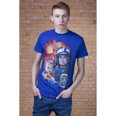Футболка мужская "Collorista" МЧС, р-р XL (50), 100% хлопок, трикотаж