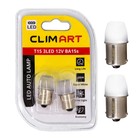 Лампа автомобильная LED Clim Art T15, 3 LED, 12В, BA15s (R10W), 2 шт - Фото 4