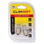 Лампа автомобильная LED Clim Art T15, 3 LED, 12В, BA15s (R10W), 2 шт - Фото 5