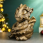 Копилка "Дракошка Агняшка" черное золото, 28х20х20см - фото 24259859