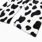 Комплект женский (джемпер/брюки), цвет белый/чёрный, принт пятна, размер 50-52 9935667