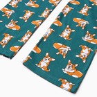 Комплект домашний женский "Корги" (футболка/брюки), цвет белый/зелёный, размер 50 9935674