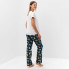 Комплект домашний женский "Корги" (футболка/брюки), цвет белый/зелёный, размер 50 9935674