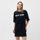 Женское домашнее платье "New york", цвет чёрный, размер 50 - фото 320371423