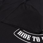 Футболка мужская "LIVE TO RIDE", цвет чёрный, размер 52 - фото 23370862