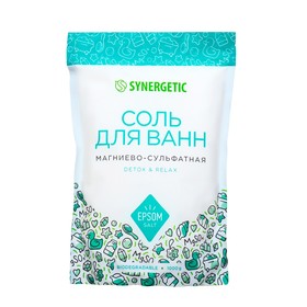 Соль для ванн дой-пак SYNERGETIC магниево-сульфатная, 1000 г 9941419