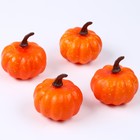 Фигурка для поделок и декора «Тыква», набор 2 шт., размер 1 шт. — 7×7×7.5 см, цвет оранжевый - Фото 2