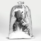 Мешок новогодний Деда Мороза, серебряный, 60×40 см - Фото 3