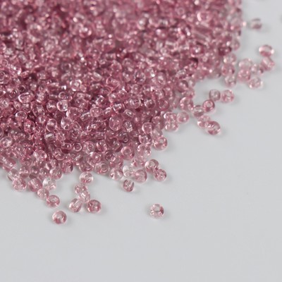 Бисер стекло 12/0 "Пыльно-розовый" прозрачный 450 гр