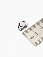 Шарм «Сердце» миниатюрное, розовый в серебре - Фото 4