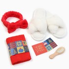 Набор новогодний подарочный «Этель» Sweater, 5 предмета, полотенце 30×60 см, расчёска, повязка на голову - фото 29799242