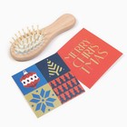 Набор новогодний подарочный «Этель» Sweater, 5 предмета, полотенце 30×60 см, расчёска, повязка на голову - фото 29799248