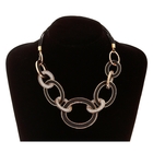 Колье «Геометрия желаний», овал, цвет чёрно-белый в золоте 45 см - Фото 1