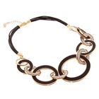 Колье «Геометрия желаний», овал, цвет чёрно-белый в золоте 45 см - Фото 2