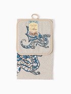 Набор новогодний кухонный: полотенце 35×60, прихватка 18×18, лён 50%, хлопок 50%, 160 г/м² 9848032