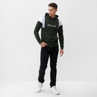 Худи мужское, цвет хаки, размер 48 (М) - Фото 2