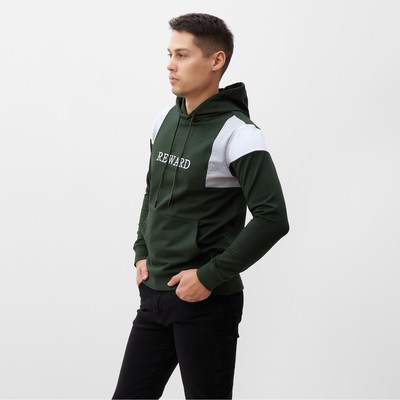 Худи мужское, цвет хаки, размер 56 (3XL)