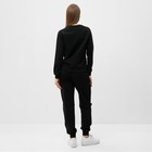 Костюм женский (свитшот/брюки), цвет чёрный, размер 50 - Фото 4