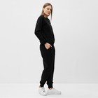 Костюм женский (свитшот/брюки), цвет чёрный, размер 50 - Фото 5
