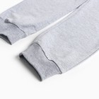 Костюм мужской (толстовка/брюки), цвет чёрный/серый меланж, размер 48 (L) - Фото 12