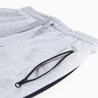 Костюм мужской (толстовка/брюки), цвет чёрный/серый меланж, размер 48 (L) - Фото 10