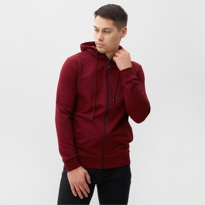 Толстовка мужская, цвет бордовый, размер 50 (L)