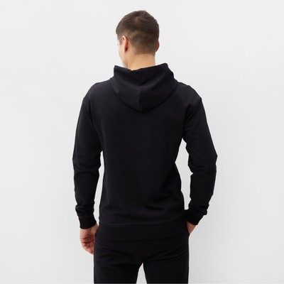 Худи мужское, цвет чёрный, размер 52 (XL)