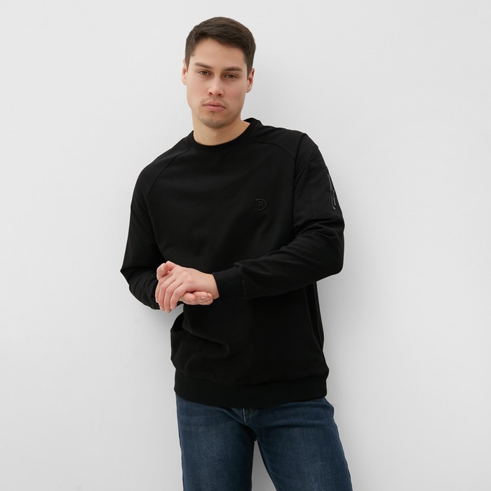 Свитшот мужской, цвет чёрный, размер 54 (2XL)