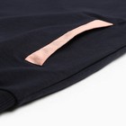 Костюм женский (толстовка/брюки), цвет тёмно-синий/розовый, размер 54-56 - Фото 6