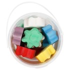 Мелки цветные для асфальта 14 штук 5 цветов Мульти-Пульти "Лапки Енота", в пластиковом ведре - фото 24629752