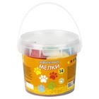 Мелки цветные для асфальта 14 штук 5 цветов Мульти-Пульти "Лапки Енота", в пластиковом ведре - фото 24629753