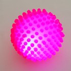 Мяч световой «Колючка» с пищалкой, цвета МИКС - Фото 4