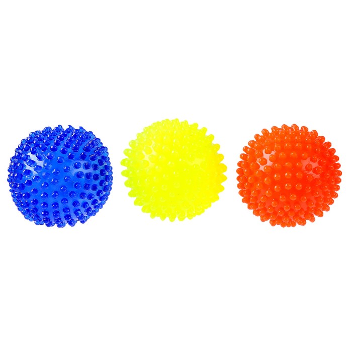 Мяч световой «Колючка» с пищалкой, цвета МИКС - фото 1885767084