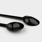 Ложка одноразовая «Стандарт», пластик, 16 см, столовая, чёрная - Фото 3