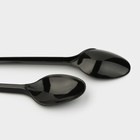 Ложка одноразовая «Стандарт», пластик, 12.5 см, чайная, чёрная - Фото 3