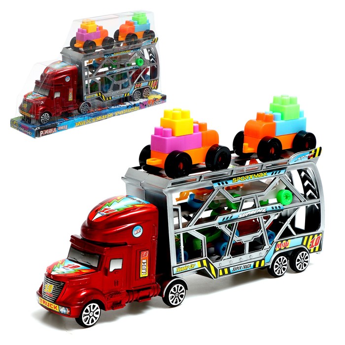 Грузовик инерционный «Автовоз», 6 машинок в комплекте, цвет МИКС - Фото 1