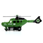 Вертолёт металлический «Спасатель», инерционный, цвет МИКС - фото 3616297