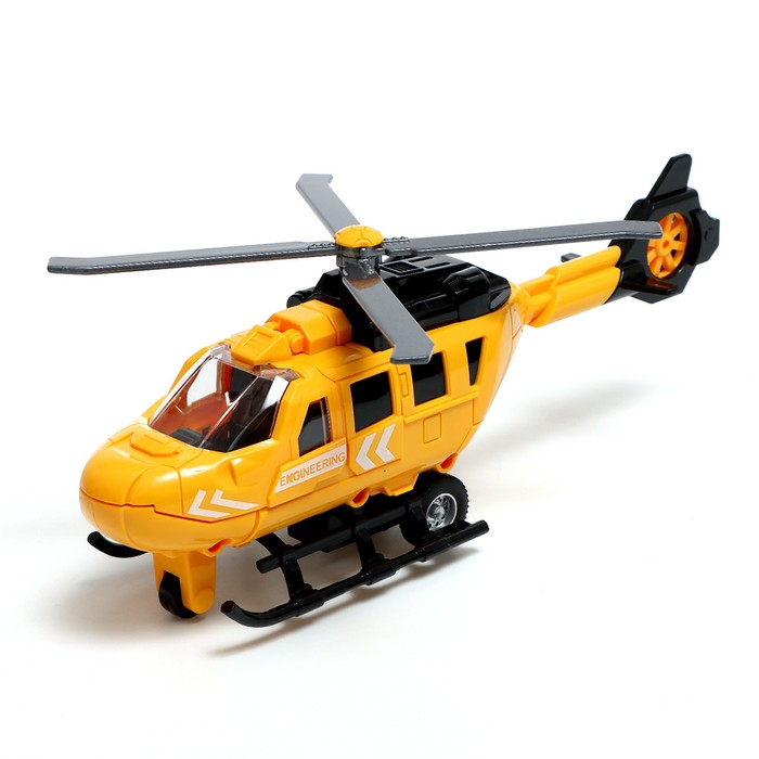Вертолёт металлический «Спасатель», инерционный, цвет МИКС