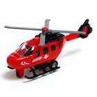 Вертолёт металлический «Спасатель», инерционный, цвет МИКС - фото 7448327