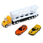Набор инерционных грузовиков «Автовоз», в наборе 3 шт - фото 7448433