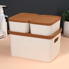 Набор органайзеров для хранения «Korely», 23.5×16.6×19.3 см, цвет слоновая кость - Фото 2