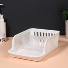 Органайзер для хранения косметических принадлежностей «Prestige», 2 секции, 23 ? 16,1 см, цвет белый (комплект 3 шт) - фото 24260172