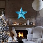 Фигурка «Звезда с Гранями» малая голубой металлик, половинка, 33,3х31,5 см - фото 1486503