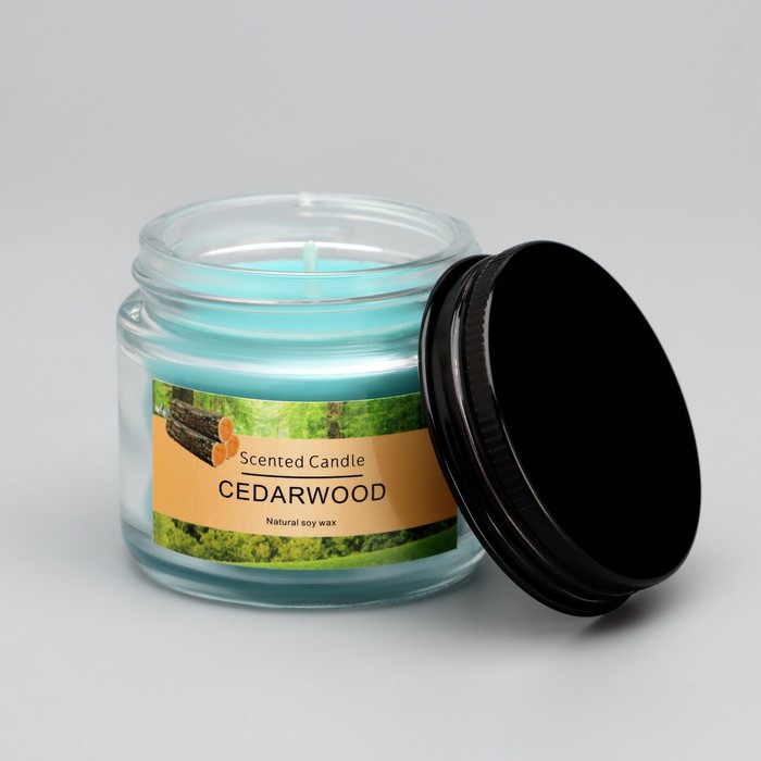 Свеча ароматическая "Cedarwood", 5*5см, 140 гр - фото 1885768004