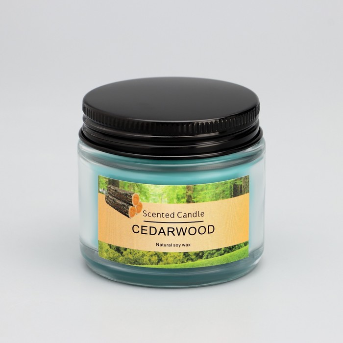 Свеча ароматическая "Cedarwood", 5*5см, 140 гр - фото 1885768007