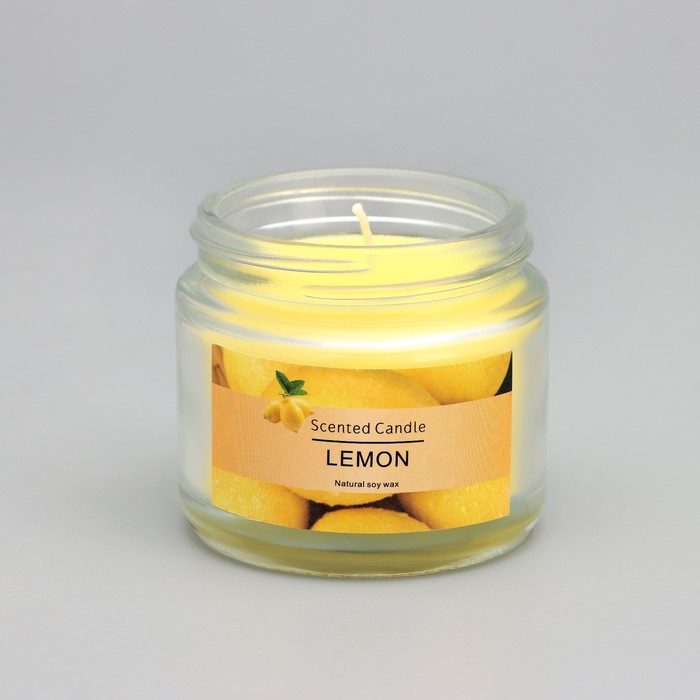 Свеча ароматическая "Lemon", 5*5см, 140 гр - фото 1885768010