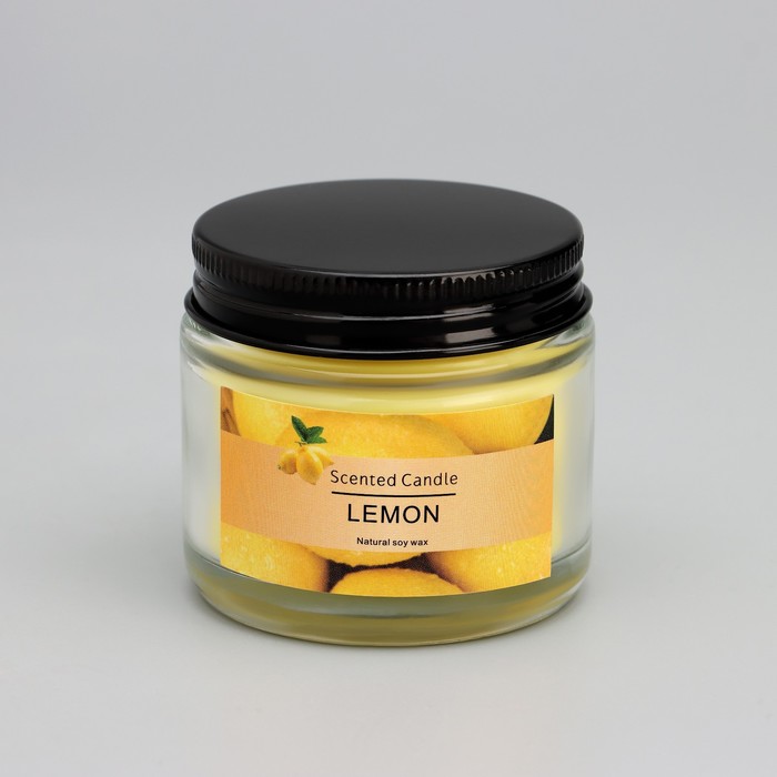 Свеча ароматическая "Lemon", 5*5см, 140 гр - фото 1885768012