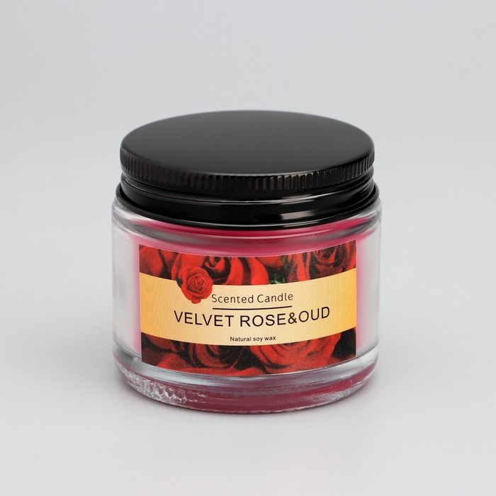 Свеча ароматическая "Velvet rose&oud", 5*5см, 140 гр - фото 1907839451